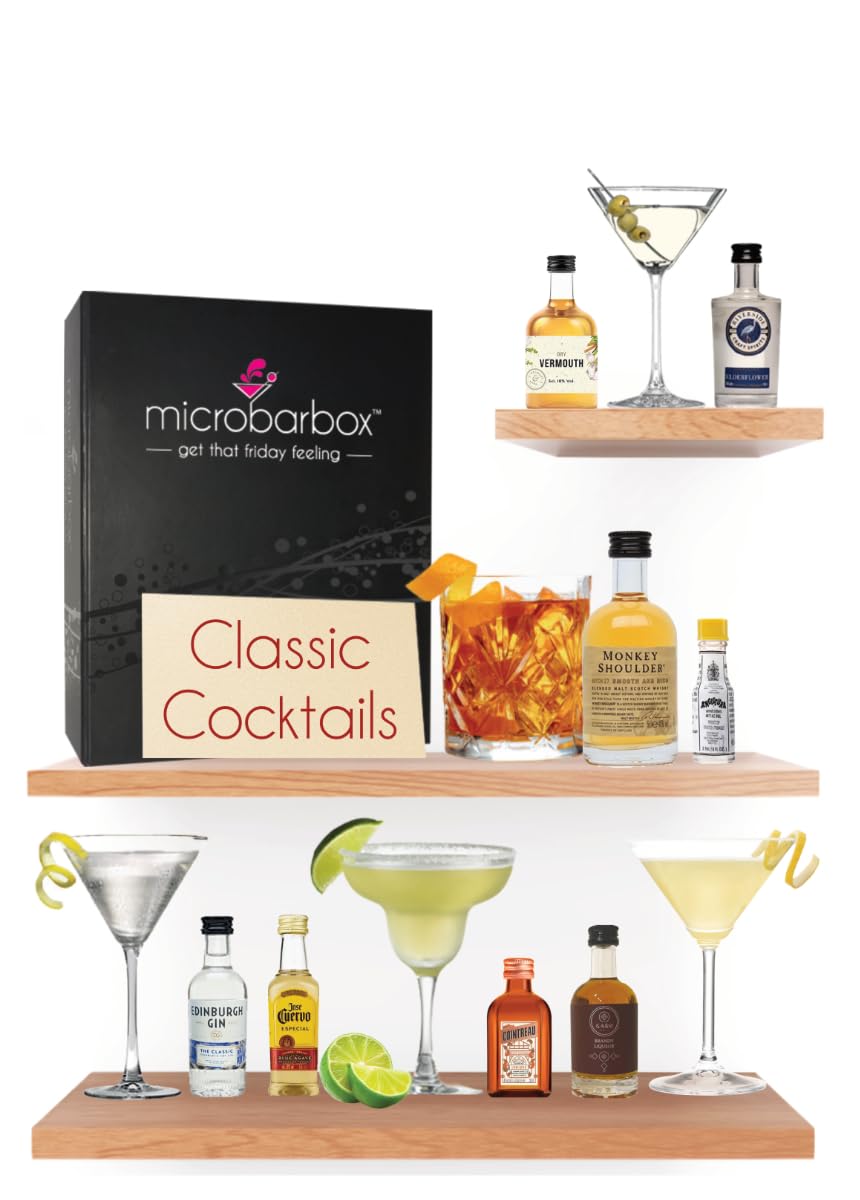 MicroBarBox Classic Cocktail Gift Set in a Premium Luxury Gift Box